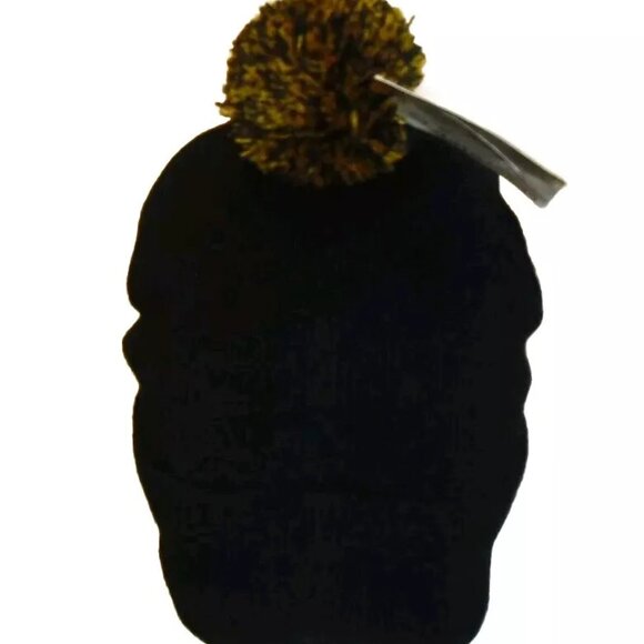 San Diego Padres Mens 90s Vintage Black Beanie Pom Winter Cuffed hat New Tags - Picture 2 of 2